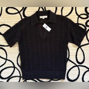 Loft Chevron-Patterned Open-stitch Sweater